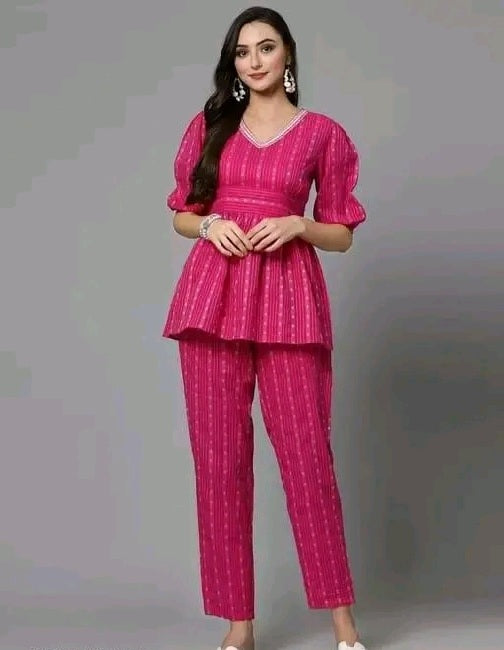 Peplum Top Pants Co ORD SET