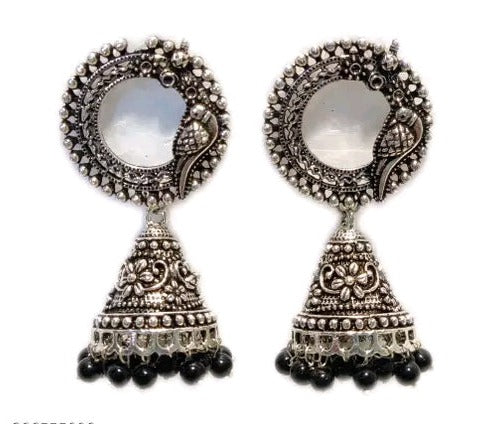 Stylish oxidised JHUMKAS