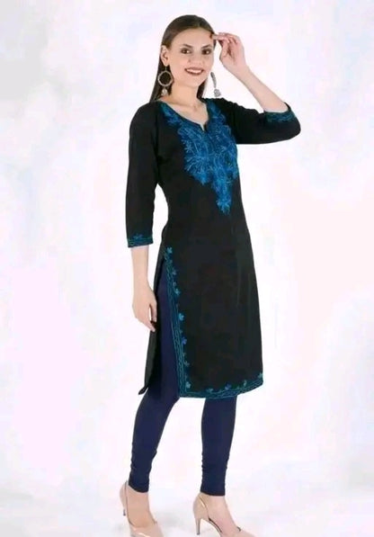 Kashmiri Embroidery Woollen Kurti