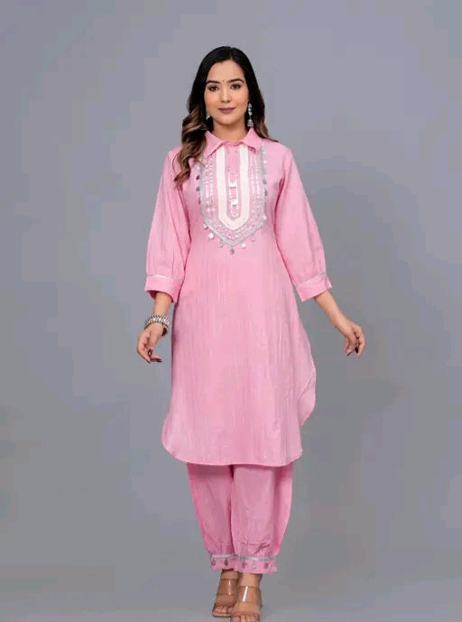 Pathani Kurti Set with Silver work