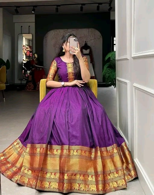 Chettinad Silk Anarkali