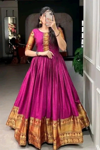 Chettinad Silk Anarkali