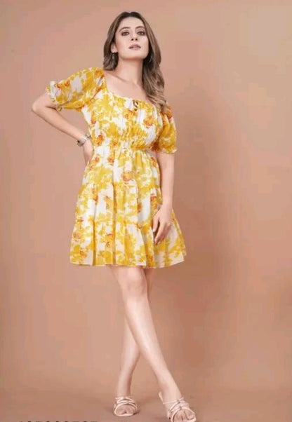 Yellow Floral dress