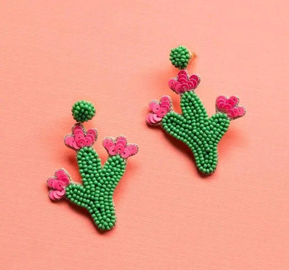 Nkshatra Handmace Cactus Earrings