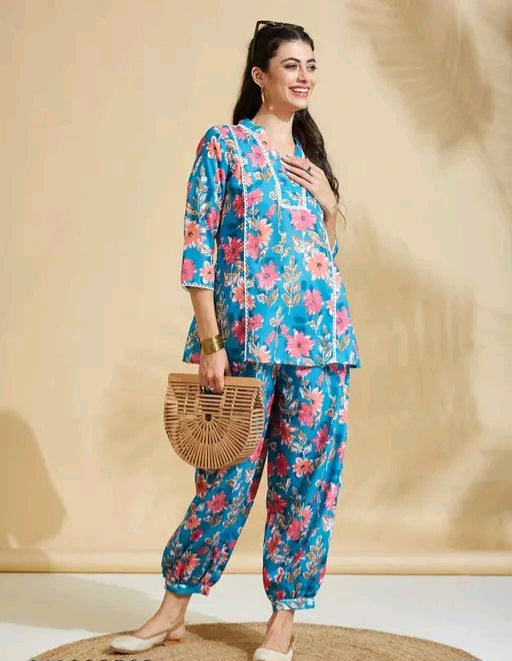 Floral Kurti with Afghani Pants