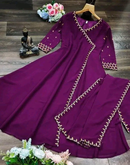 Long Angrakha Kurti with Dupatta