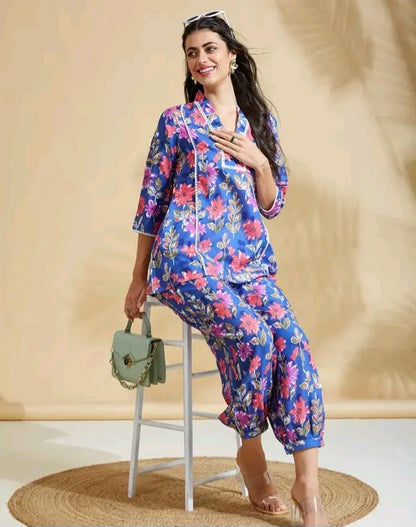 Floral Kurti with Afghani Pants