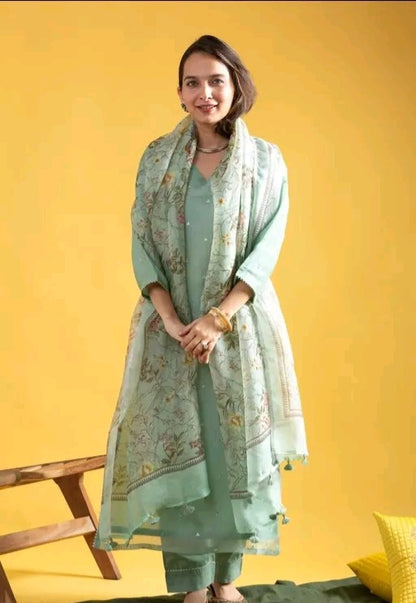 Roohaniyat Sequence Kurti Set with Printed Dupatta