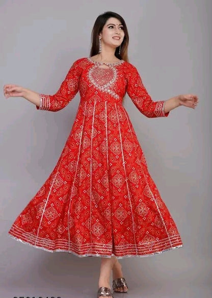 Gota Patti Anarkali Suit