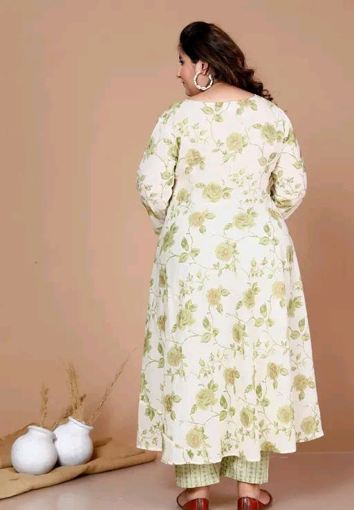 Roohaniyat Floral Print Kurti With Pants