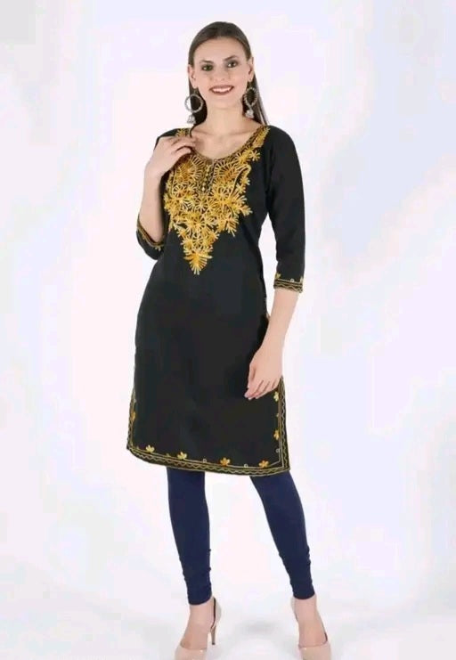 Kashmiri Embroidery Woollen Kurti