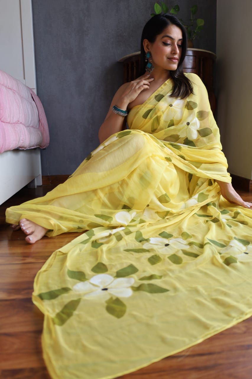 Kashish Hand painted Saree
