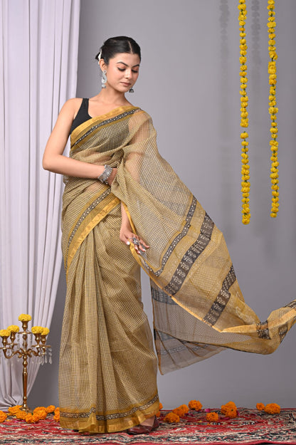 Check Pattern Kota Doria Saree