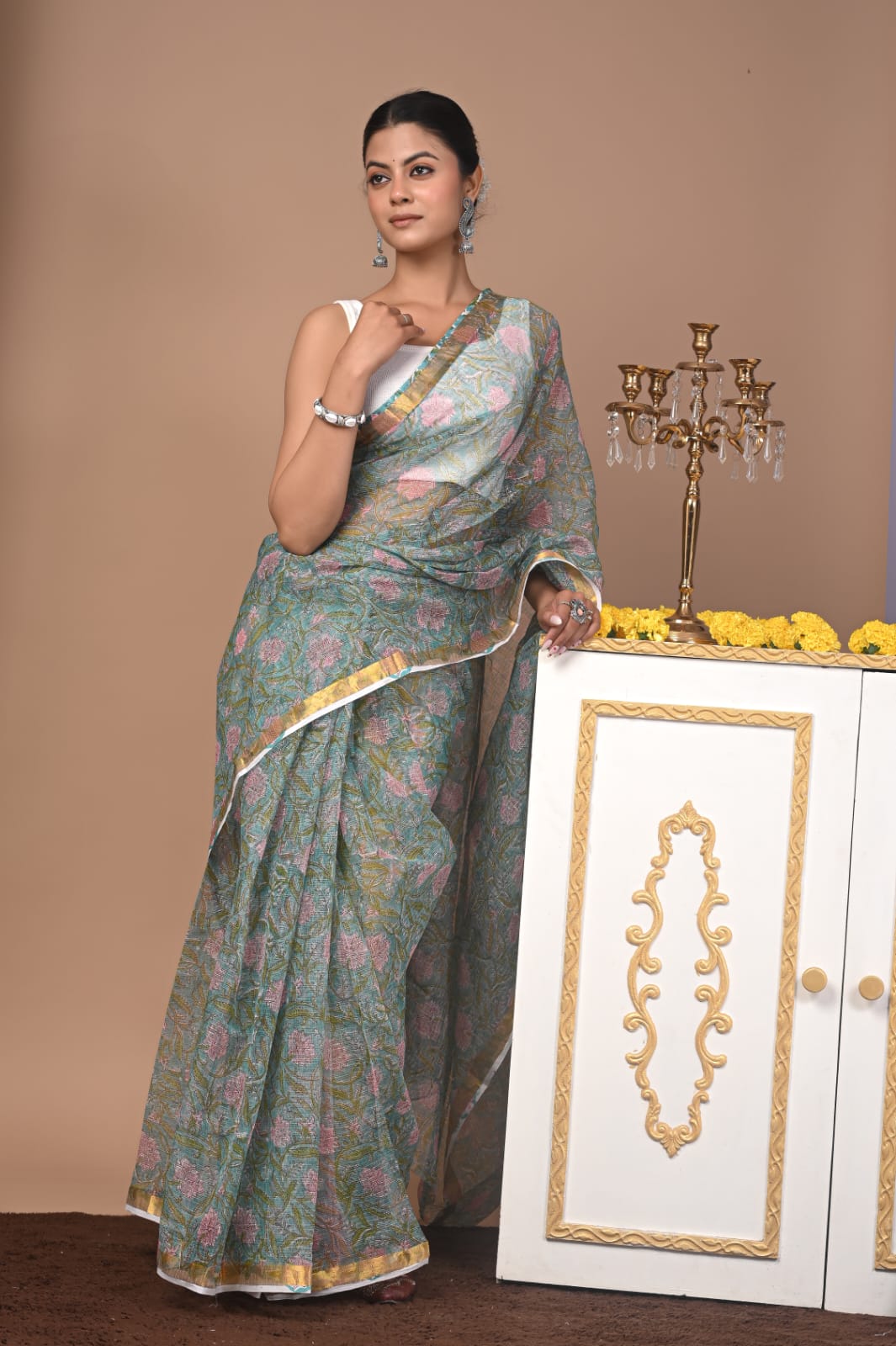 Fool Bahar Kota Doria Saree