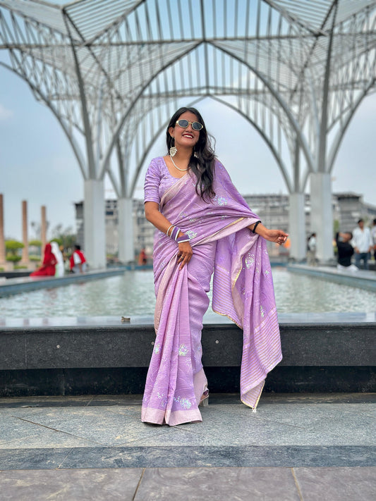 Elegant Embroidery Saree