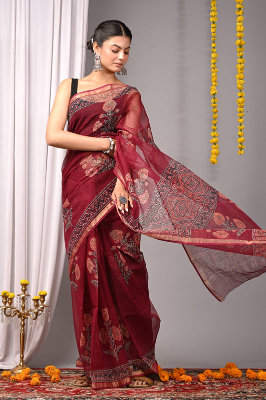 Gul Bahar Kota Doria Saree