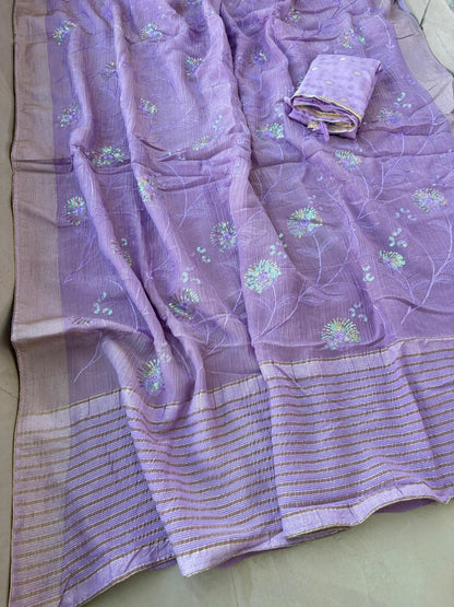 Elegant Embroidery Saree