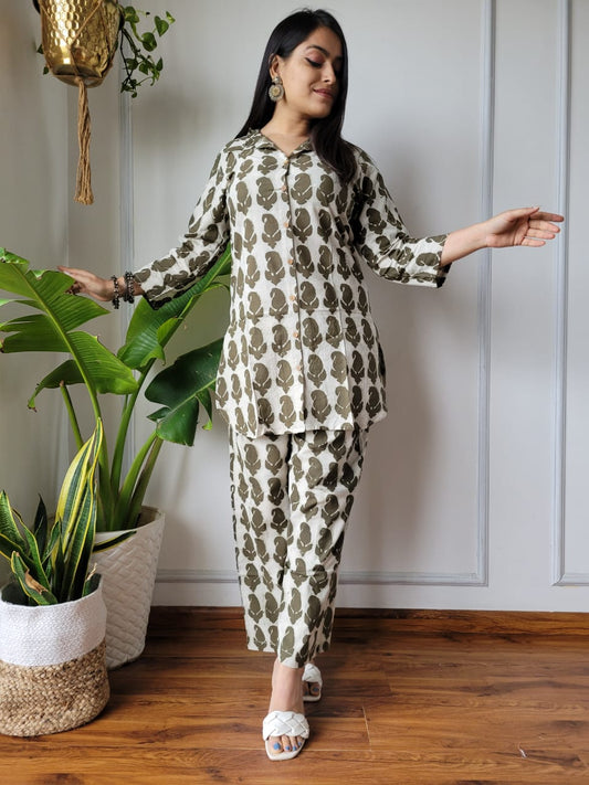 Ibadat Printed Co ord Set