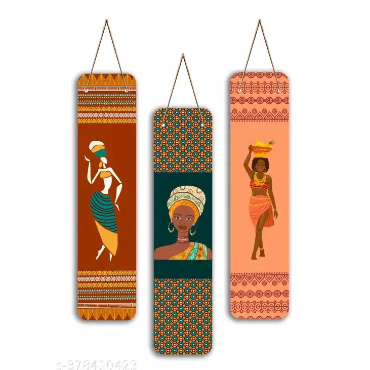 Tribal Woman Wall Hanging (Set of 3)