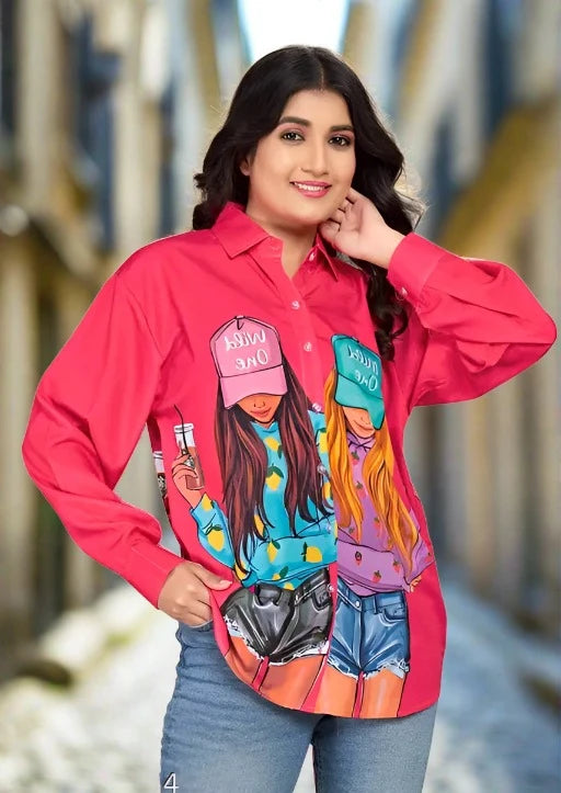 Hot Pink Oversize Shirt