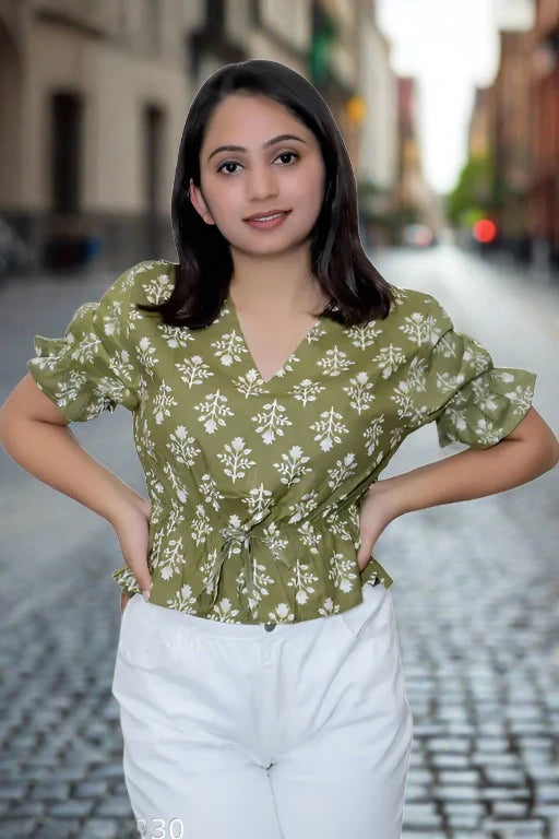 Green Tunic Top